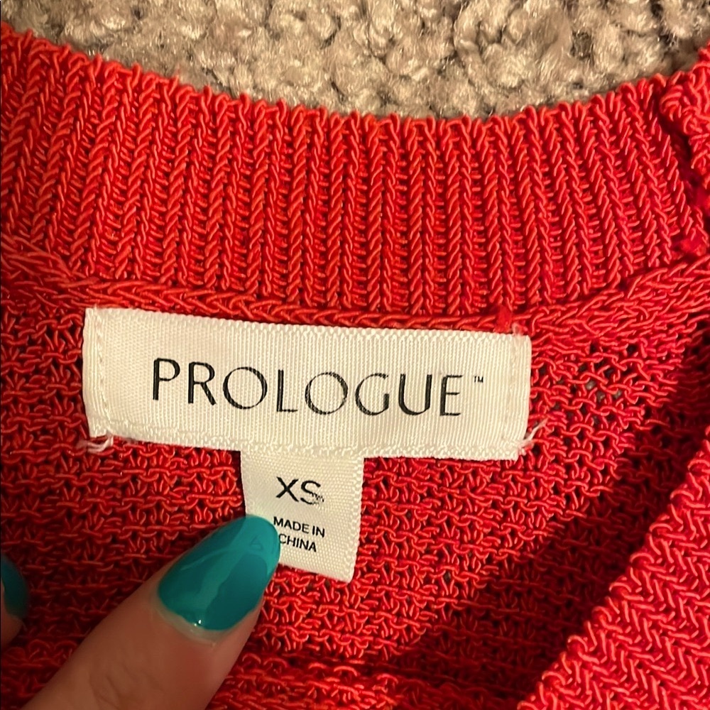 Red Sleeveless Knit Top